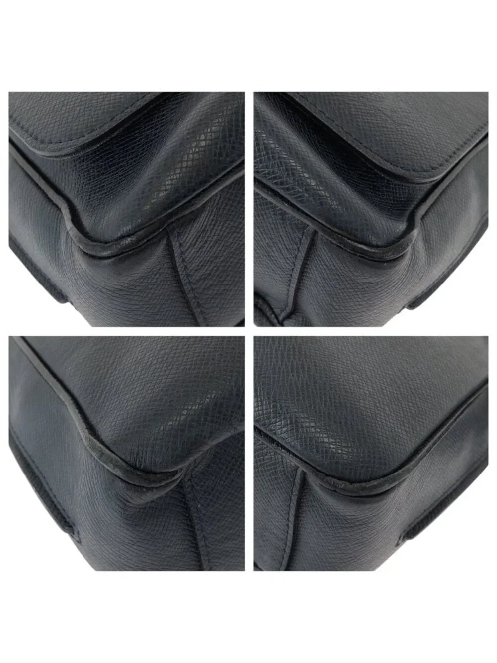 Louis Vuitton Taiga Roman PM Navy Silver Leather Shoulder